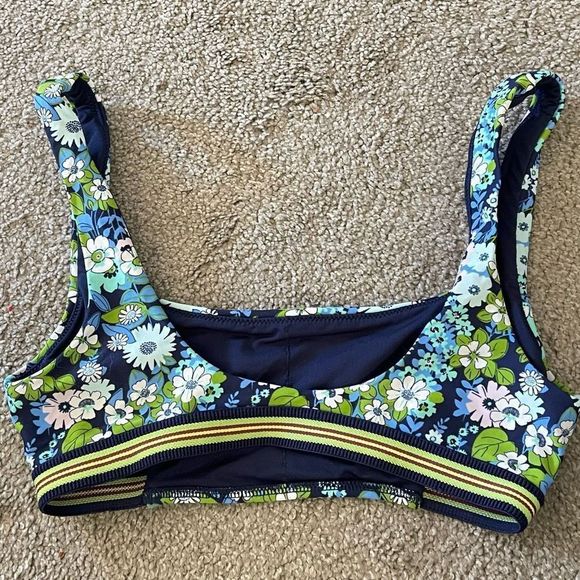 Aerie by American Eagle Banded Wide Strap Scoop Bikini Top Size Medium - Picture 2 of 3